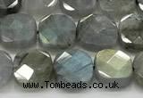 CCB903 15.5 inches 8*8mm faceted square labradorite beads