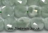 CCB905 15.5 inches 8*8mm faceted square angel skin beads