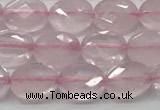 CCB915 15.5 inches 6*8mm faceted oval rose quartz beads