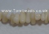 CCB93 15.5 inch 4*11mm irregular branch white coral chip beads