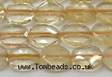 CCB931 15.5 inches 8*10mm faceted oval citrine beads