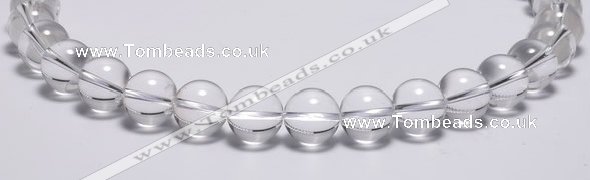 CCC04 15 inches 14mm round white crystal beads Wholesale