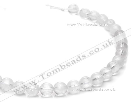 CCC08 15.5 inches 12mm round white crystal beads Wholesale