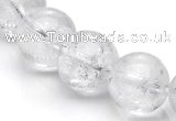 CCC09 15.5 inches 14mm round white crystal beads Wholesale