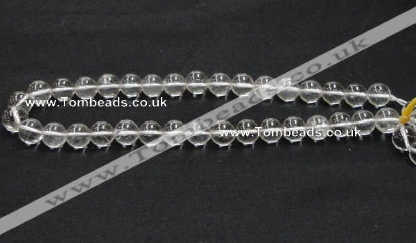 CCC204 15.5 inches 12mm round grade AB natural white crystal beads