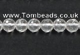 CCC208 15.5 inches 8mm faceted round grade AB natural white crystal beads