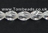 CCC219 8*12mm twisted rice grade AB natural white crystal beads