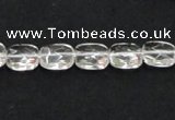 CCC224 8*10mm faceted rectangle grade AB natural white crystal beads