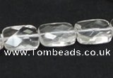 CCC225 13*18mm faceted rectangle grade AB natural white crystal beads