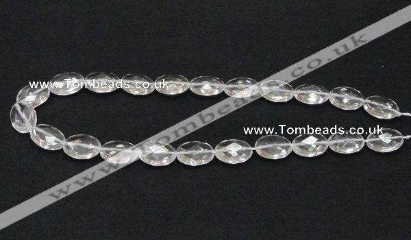 CCC226 13*18mm faceted oval grade AB natural white crystal beads