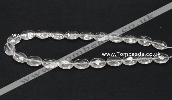 CCC226 13*18mm faceted oval grade AB natural white crystal beads