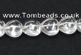 CCC236 10*10mm heart grade AB natural white crystal beads wholesale