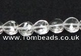 CCC237 10*10mm faceted heart grade AB natural white crystal beads