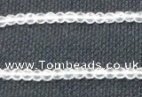 CCC250 15.5 inches 4mm faceted round grade A natural white crystal beads