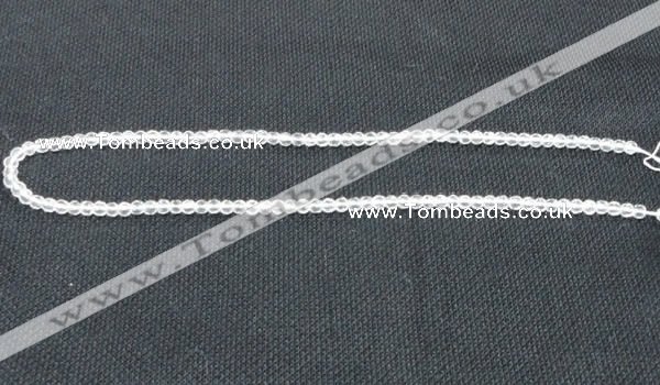 CCC250 15.5 inches 4mm faceted round grade A natural white crystal beads