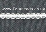 CCC251 15.5 inches 6mm faceted round grade A natural white crystal beads