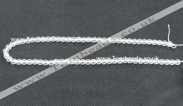 CCC251 15.5 inches 6mm faceted round grade A natural white crystal beads