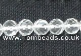 CCC253 15.5 inches 10mm faceted round grade A natural white crystal beads