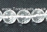 CCC256 15.5 inches 16mm faceted round grade A natural white crystal beads