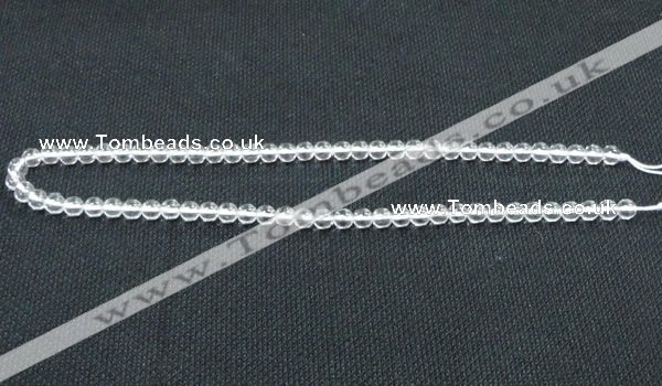 CCC258 15.5 inches 6mm round grade A natural white crystal beads