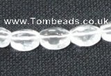 CCC262 15.5 inches 10*14mm faceted rice grade A natural white crystal beads