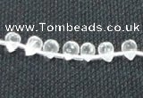 CCC264 5*7mm faceted teardrop grade A natural white crystal beads