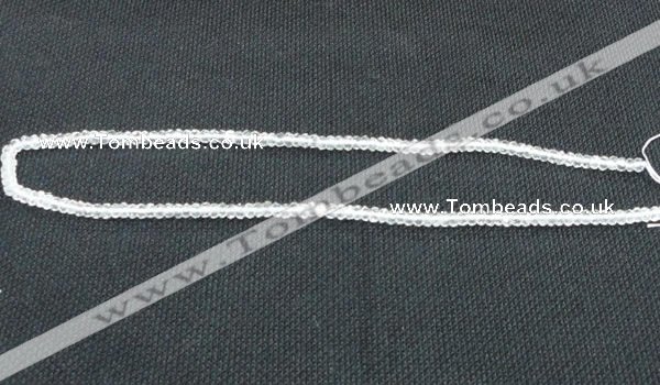 CCC268 2*4mm faceted rondelle grade A natural white crystal beads