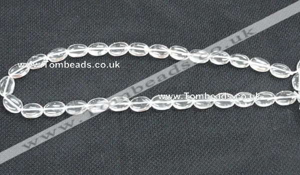 CCC270 15 inches 10*14mm oval grade A natural white crystal beads