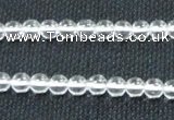 CCC277 15.5 inches 4mm round A grade natural white crystal beads