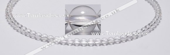 CCC30 15.5 inches 4mm round synthetic white crystal beads