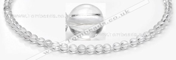 CCC35 15.5 inches 4mm round white crystal beads Wholesale