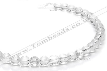 CCC36 15.5 inches 8mm round white crystal beads Wholesale