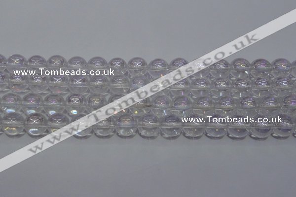 CCC401 15.5 inches 6mm round AB-color white crystal beads