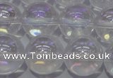 CCC403 15.5 inches 10mm round AB-color white crystal beads