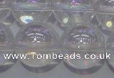 CCC404 15.5 inches 12mm round AB-color white crystal beads