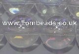 CCC405 15.5 inches 14mm round AB-color white crystal beads