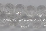 CCC500 15.5 inches 8*12mm faceted teardrop white crystal beads