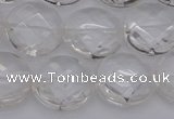 CCC506 15.5 inches 16mm faceted coin natural white crystal beads