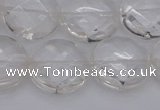 CCC508 15.5 inches 20mm faceted coin natural white crystal beads