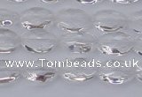 CCC512 15.5 inches 8*12mm faceted oval natural white crystal beads