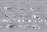 CCC513 15.5 inches 10*14mm faceted oval natural white crystal beads