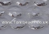 CCC515 15.5 inches 13*18mm faceted oval natural white crystal beads