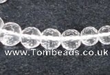 CCC616 15.5 inches 6mm - 12mm faceted round natural white crystal beads