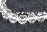 CCC617 15.5 inches 6mm - 12mm faceted round natural white crystal beads