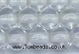 CCC637 15 inches 8mm round white crystal beads, 2mm hole