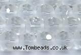 CCC640 15 inches 6mm faceted round white crystal beads