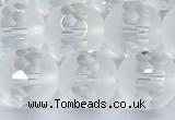 CCC642 15 inches 10mm faceted round white crystal beads