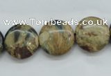 CCD03 15.5 inches 16mm flat round cordierite beads wholesale