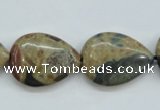 CCD08 15.5 inches 18*25mm flat teardrop cordierite beads wholesale