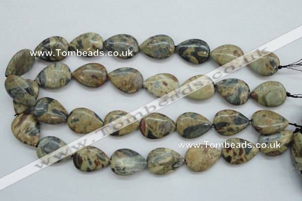 CCD08 15.5 inches 18*25mm flat teardrop cordierite beads wholesale